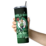 personalized boston celtics rose romance green black skinny tumbler best selling 1.webp