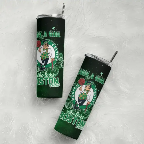 personalized boston celtics rose romance green black skinny tumbler top rated.webp