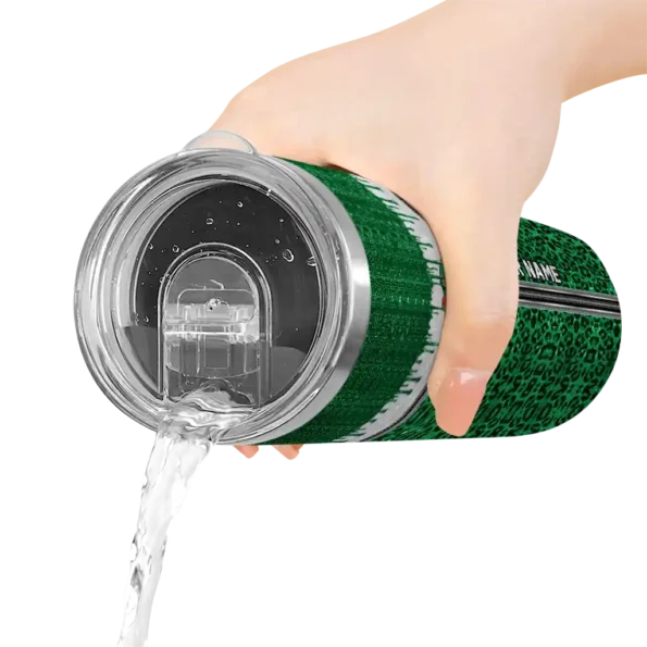 personalized boston celtics sparkle drip green skinny tumbler latest model.webp