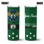 personalized boston celtics star cluster green skinny tumbler best selling 1.webp
