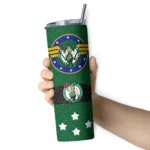 personalized boston celtics star cluster green skinny tumbler best selling 1.webp