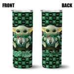 personalized boston celtics yoda cozy green black skinny tumbler best selling 1.webp