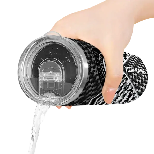 personalized brooklyn nets monogram burst black white skinny tumbler latest model.webp