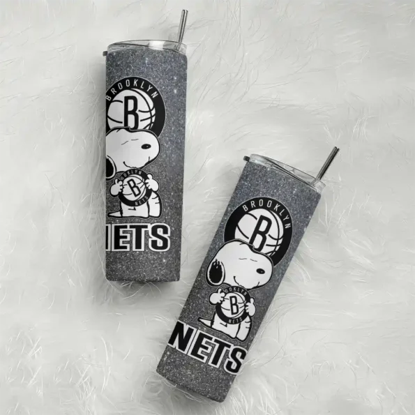 personalized brooklyn nets snoopy attitude black skinny tumbler top rated.webp