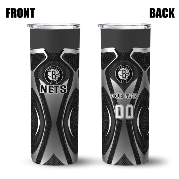 personalized brooklyn nets superman emblem black skinny tumbler fashion forward.webp