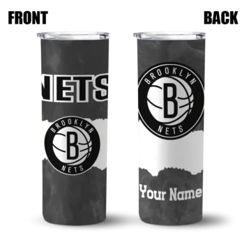 personalized brooklyn nets torn band black white skinny tumbler fashion forward.webp