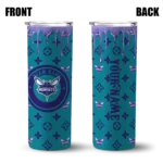 personalized charlotte hornets camo streak teal skinny tumbler best selling 1.webp