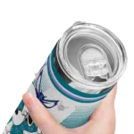 personalized charlotte hornets snoopy dog teal white skinny tumbler best selling 1.webp