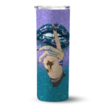 personalized charlotte hornets sparkle lips teal skinny tumbler best selling 1.webp