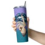 personalized charlotte hornets sparkle lips teal skinny tumbler best selling 1.webp