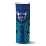 personalized charlotte hornets spiral burst print teal skinny tumbler best selling.webp