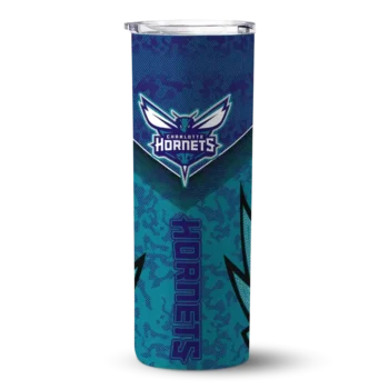personalized charlotte hornets spiral burst print teal skinny tumbler best selling.webp