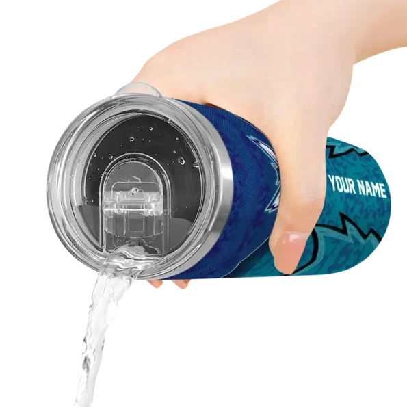 personalized charlotte hornets spiral burst print teal skinny tumbler latest model.webp