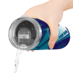 personalized charlotte hornets web stripes teal white skinny tumbler best selling 1.webp