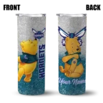 personalized charlotte hornets winnie the pooh teal gray skinny tumbler best selling 1.webp