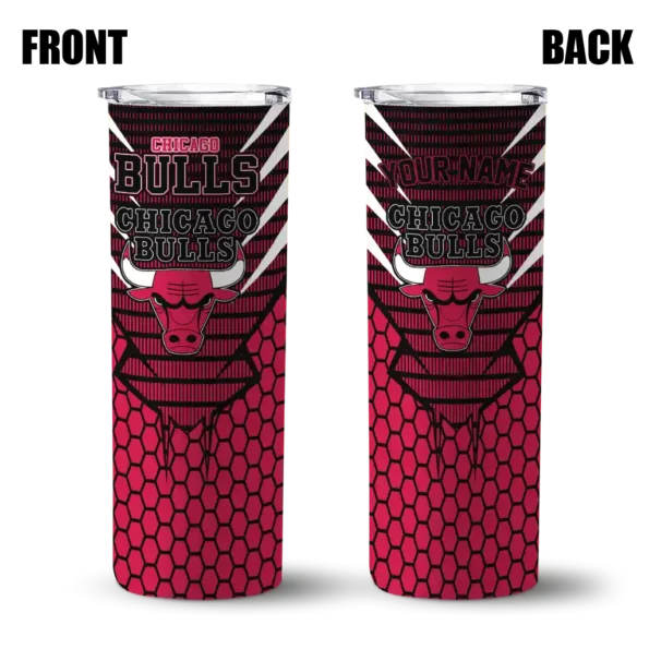 personalized chicago bulls chevron stripes red skinny tumbler fashion forward.webp