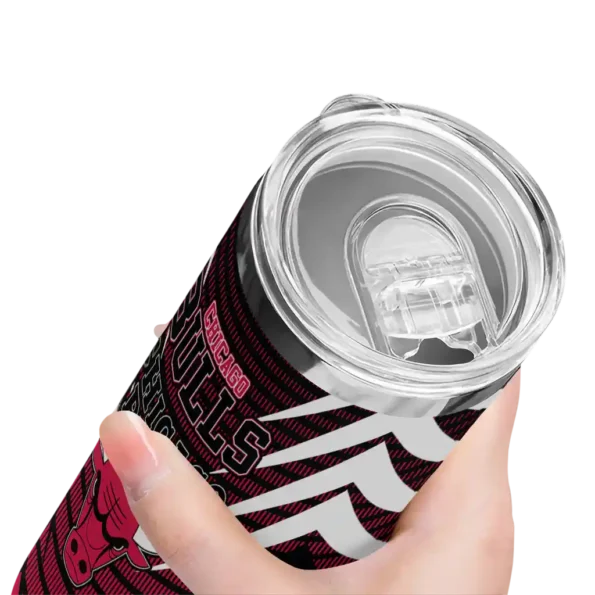 personalized chicago bulls chevron stripes red skinny tumbler high quality.webp