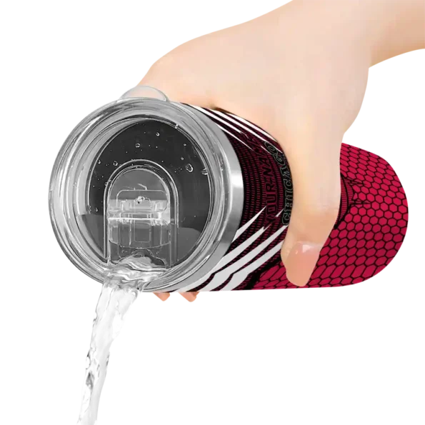 personalized chicago bulls chevron stripes red skinny tumbler latest model.webp