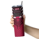 personalized chicago bulls chevron stripes red skinny tumbler best selling 1.webp