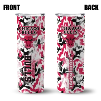 personalized chicago bulls claw marks red white skinny tumbler fashion forward.webp