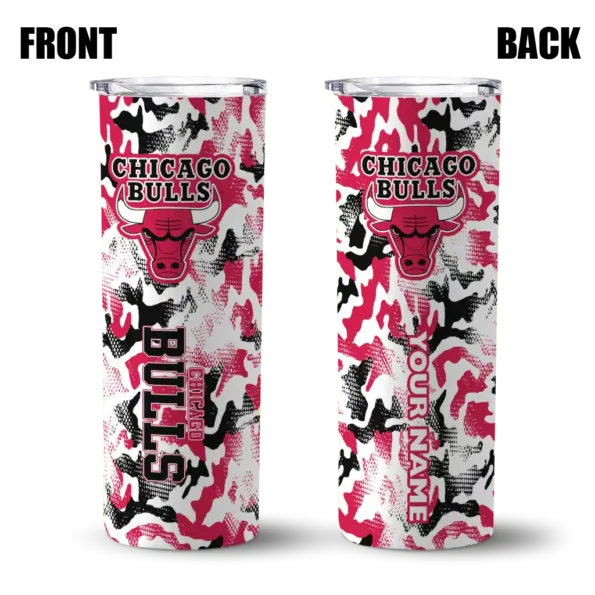 personalized chicago bulls claw marks red white skinny tumbler fashion forward.webp