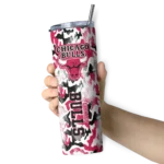 personalized chicago bulls claw marks red white skinny tumbler best selling 1.webp