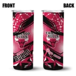 personalized chicago bulls helmet clash red skinny tumbler best selling 1.webp