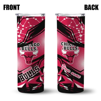 personalized chicago bulls helmet clash red skinny tumbler fashion forward.webp
