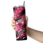 personalized chicago bulls helmet clash red skinny tumbler best selling 1.webp