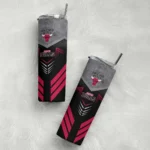 personalized chicago bulls hexagon honeycomb red black skinny tumbler best selling 1.webp
