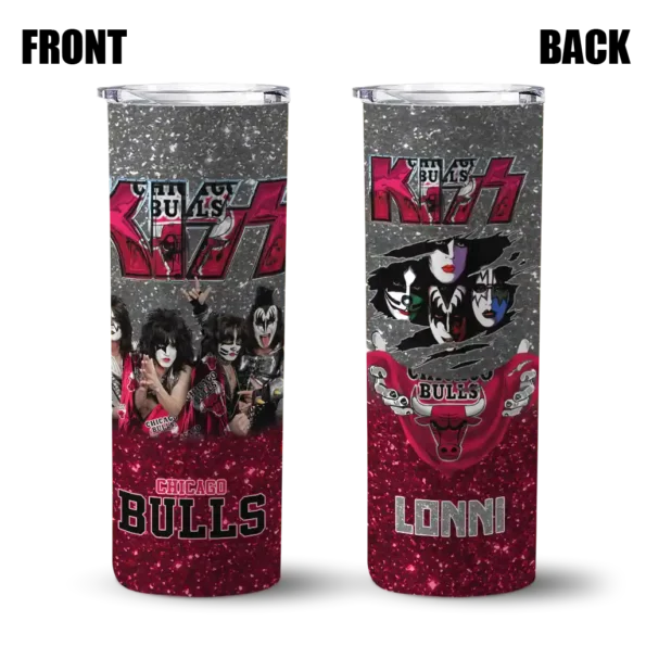personalized chicago bulls kiss band black skinny tumbler fashion forward.webp