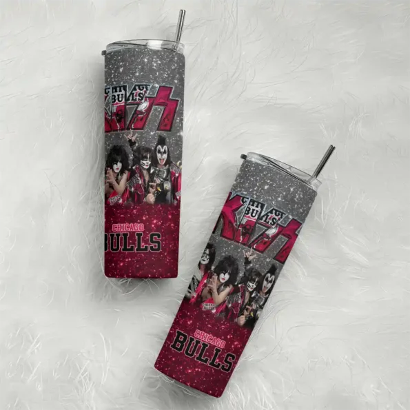 personalized chicago bulls kiss band black skinny tumbler top rated.webp