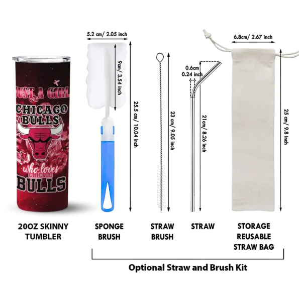 personalized chicago bulls rose romance red black skinny tumbler new arrival.webp