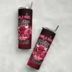 personalized chicago bulls rose romance red black skinny tumbler best selling 1.webp