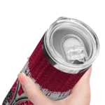 personalized chicago bulls sparkle drip red skinny tumbler best selling 1.webp