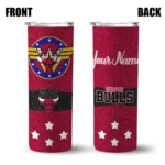 personalized chicago bulls star cluster red skinny tumbler best selling 1.webp