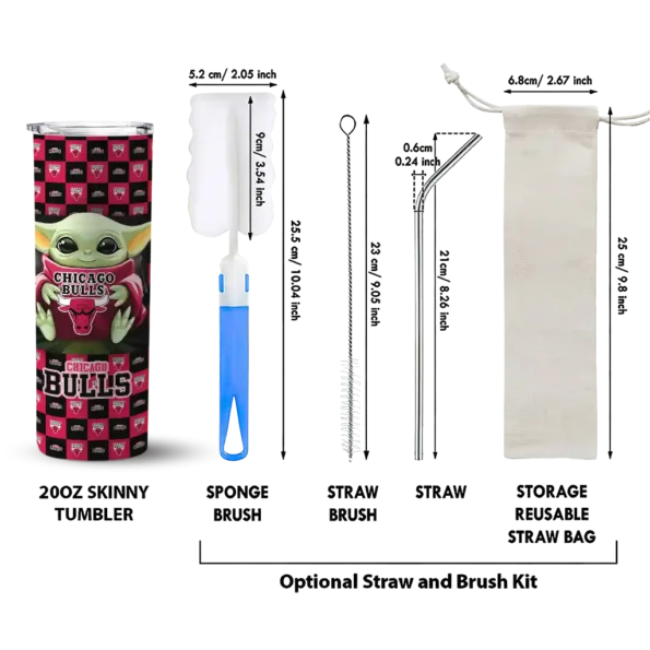 personalized chicago bulls yoda cozy red black skinny tumbler new arrival.webp