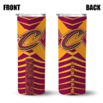 personalized cleveland cavaliers camo texture wine skinny tumbler best selling 1.webp