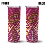 personalized cleveland cavaliers monogram burst wine white skinny tumbler best selling 1.webp