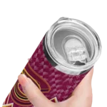 personalized cleveland cavaliers monogram burst wine white skinny tumbler best selling 1.webp