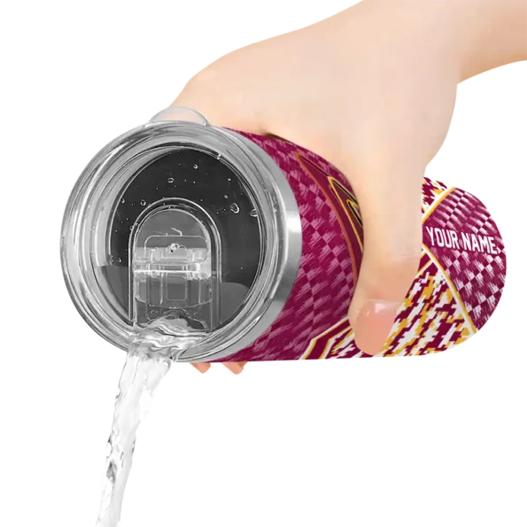 personalized cleveland cavaliers monogram burst wine white skinny tumbler latest model.webp
