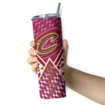 personalized cleveland cavaliers monogram burst wine white skinny tumbler best selling 1.webp