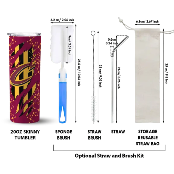 personalized cleveland cavaliers star pop wine black skinny tumbler new arrival.webp