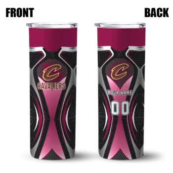 personalized cleveland cavaliers superman emblem wine black skinny tumbler fashion forward.webp