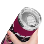 personalized cleveland cavaliers superman emblem wine black skinny tumbler best selling 1.webp