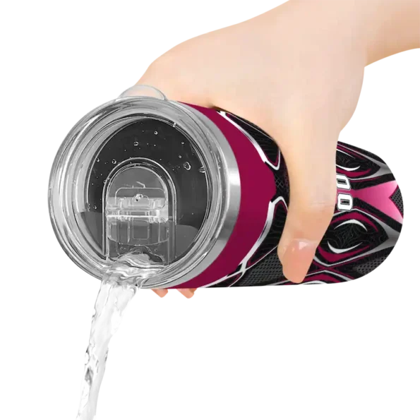 personalized cleveland cavaliers superman emblem wine black skinny tumbler latest model.webp