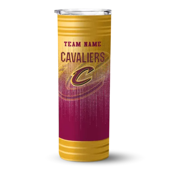 personalized cleveland cavaliers swirl texture wine skinny tumbler best selling 1.webp