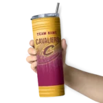 personalized cleveland cavaliers swirl texture wine skinny tumbler best selling 1.webp