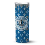personalized dallas mavericks camo streak blue skinny tumbler best selling 1.webp