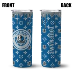 personalized dallas mavericks camo streak blue skinny tumbler best selling 1.webp